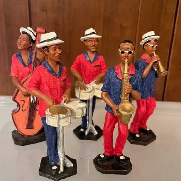 Jazz Figurines (Set of Five) Vintage! (c/x) - Picture 4 of 13